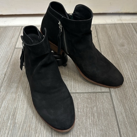 Sam Edelman Packer Black Suede Boots Booties Size 10 - Picture 2 of 14